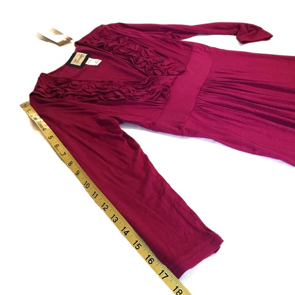 Emmelee for F.C. Fushia Ruffle Dress Sz S - Picture 11 of 14